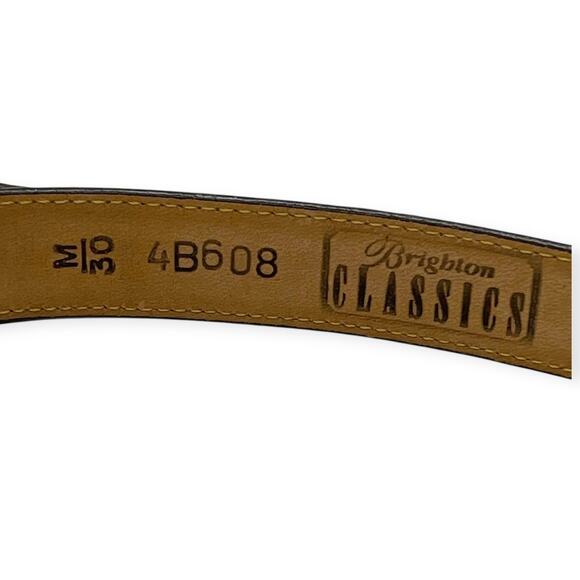 Brighton Womens Belt Brighton Classics Brown Two Tone Silver Western Cowgirl - Picture 12 of 13